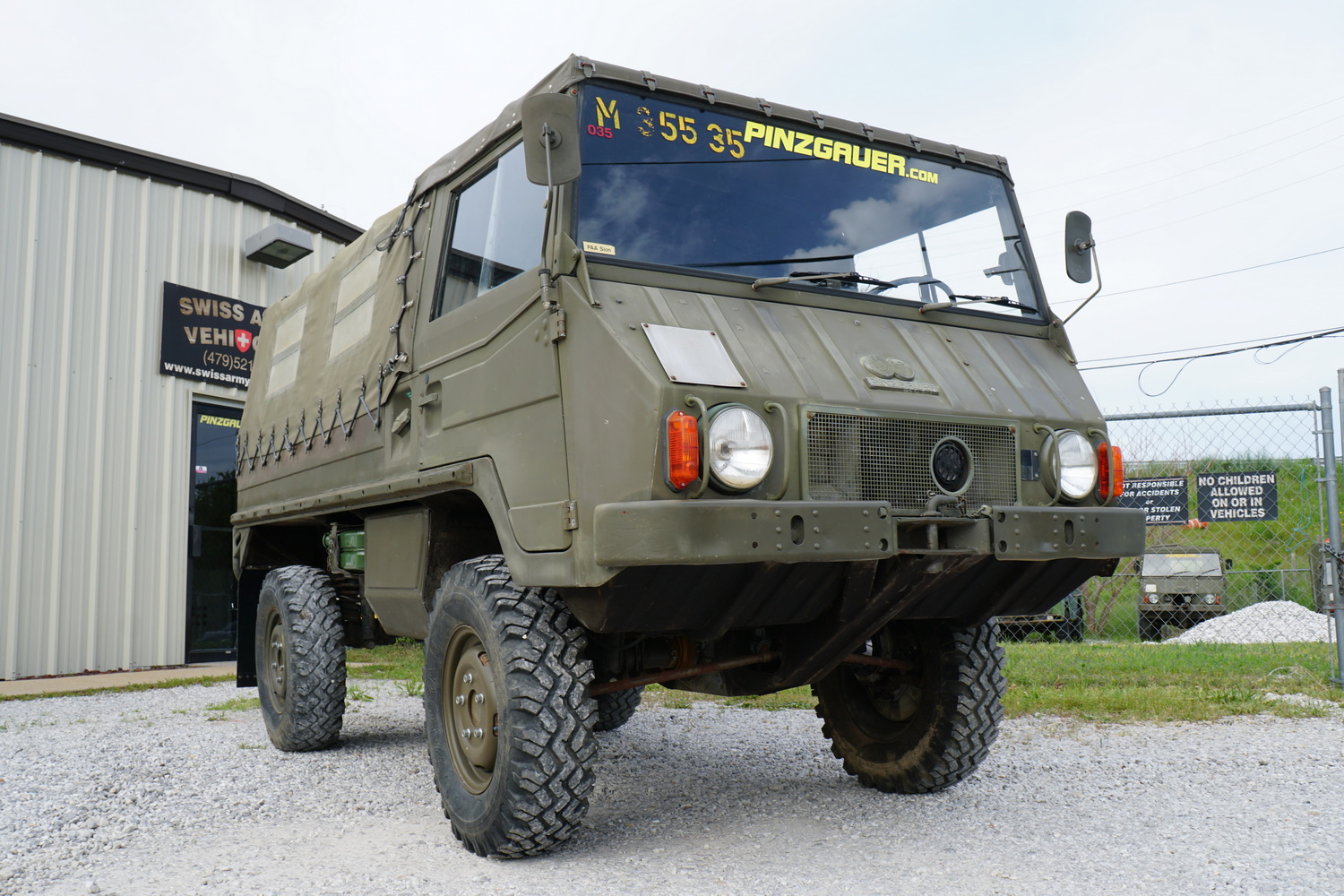 Original Swiss Army Troop Carrier with rear Seats. ..