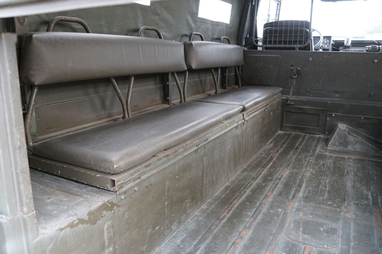 Original Swiss Army Troop Carrier with rear Seats. ..