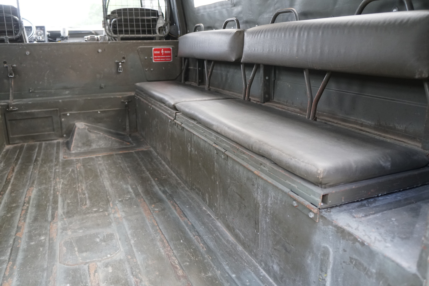 Original Swiss Army Troop Carrier with rear Seats. ..